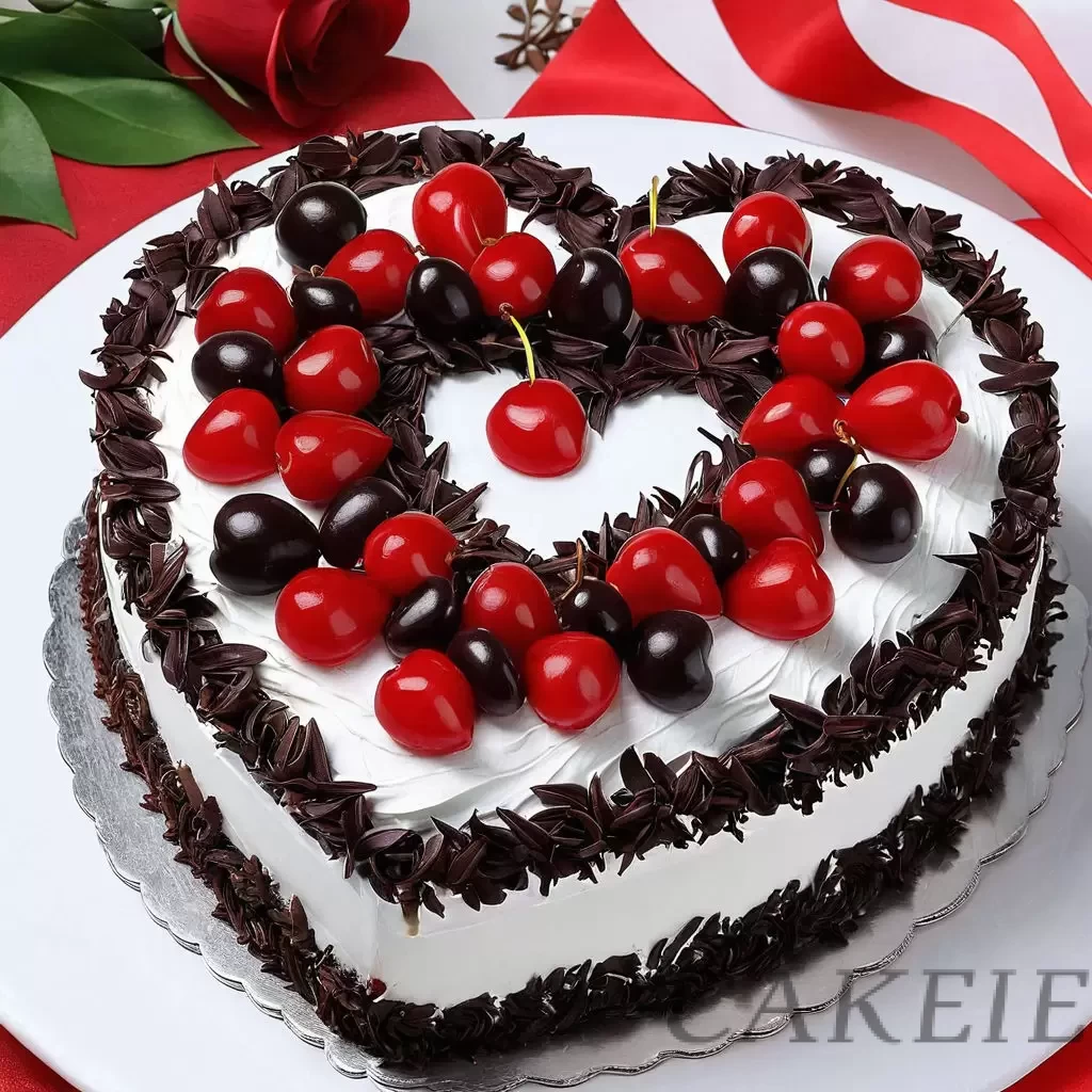 Heart Shape Black Forest Cake